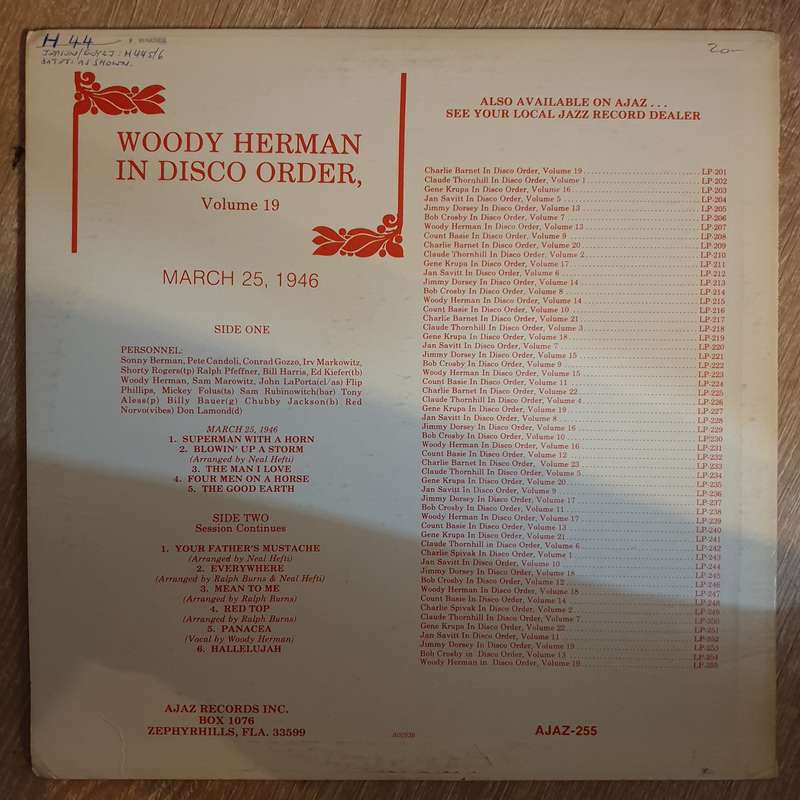 Woody Herman  In Disco Order - Vinyl LP Record - Opened  - Very-Good+ Quality (VG+)