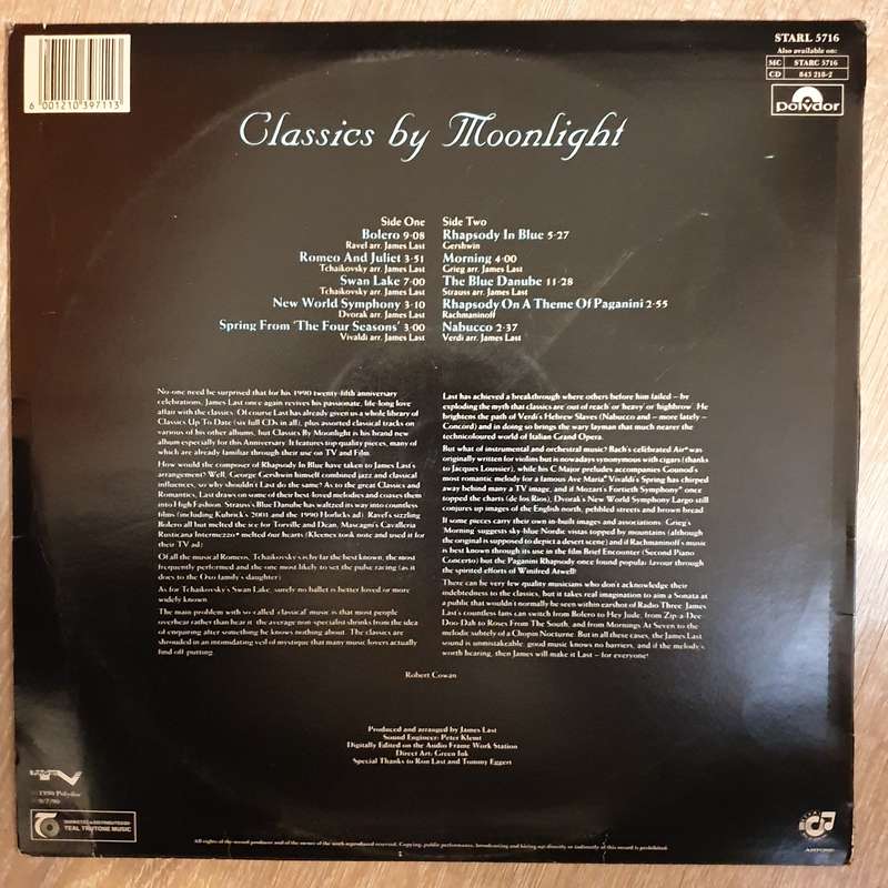 James Last  Classics By Moonlight - Vinyl LP Record - Opened  - Very-Good+ Quality (VG+)