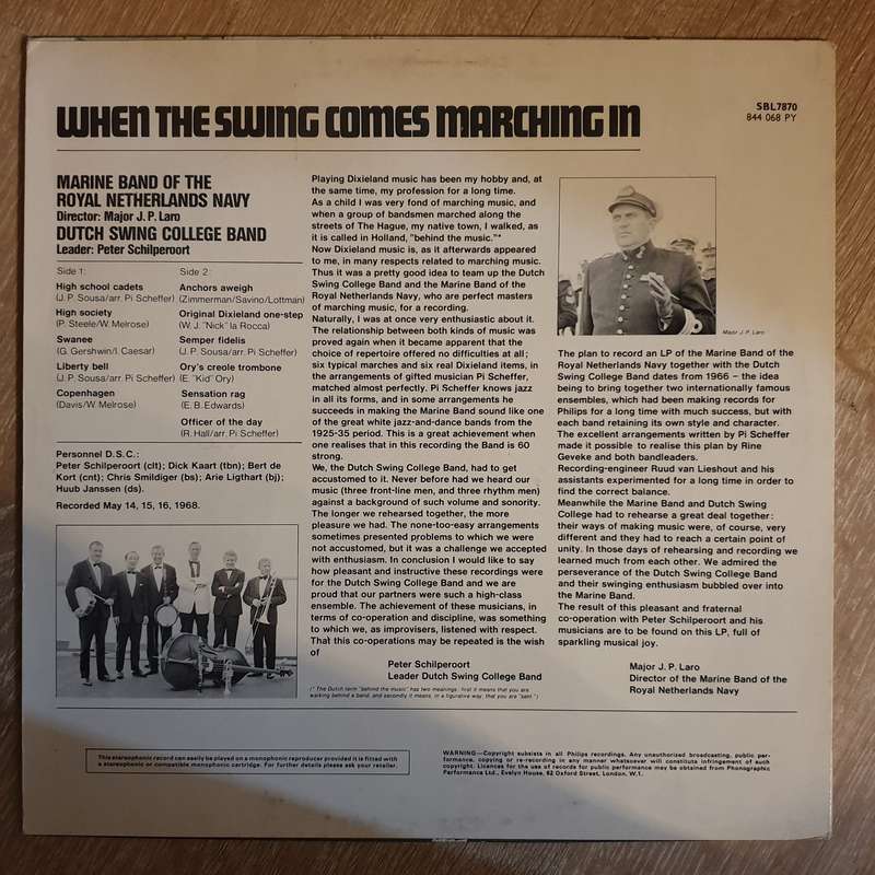 Dutch Swing College Band / Marine Band Of The Royal Netherlands Navy  When The Swing Comes ...