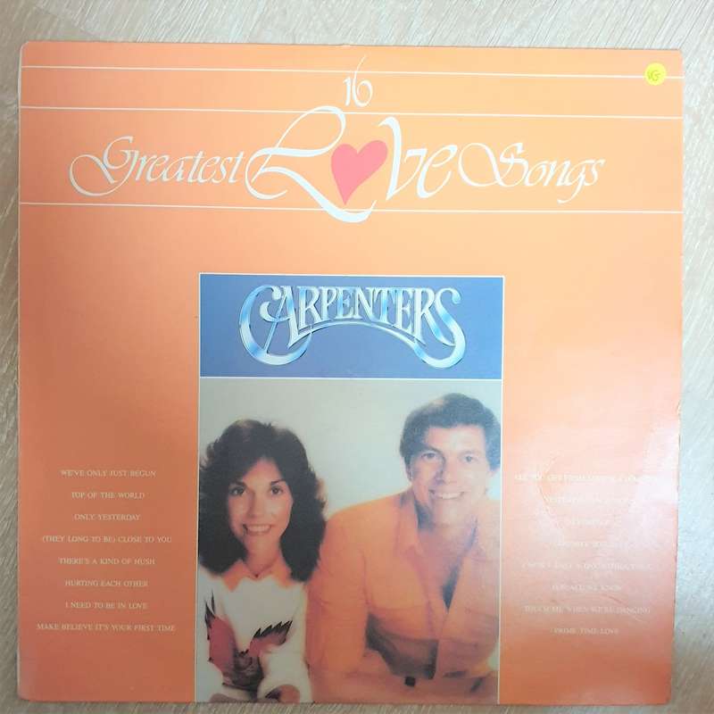 Carpenters - 16 Greatest Love Songs - Vinyl LP Record  (VG)