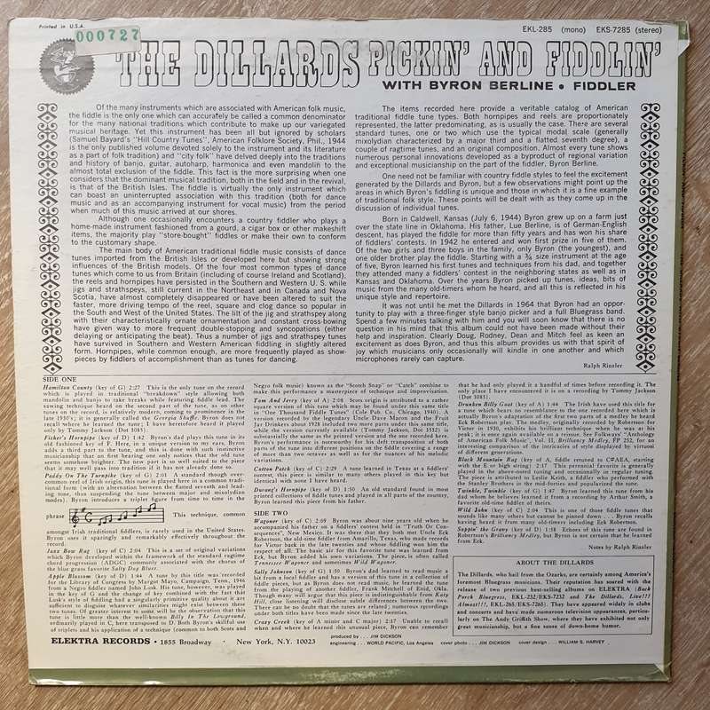 The Dillards With Byron Berline  Pickin' And Fiddlin' - Opened - Vinyl LP Record  - Very-Go...