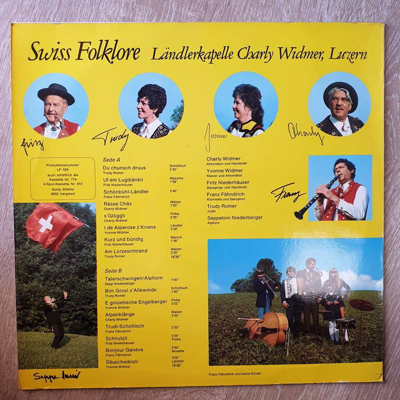Swiss Folklore - Ländlerkapelle Charly Widmer - Opened    Vinyl LP Record - Opened  - Very...
