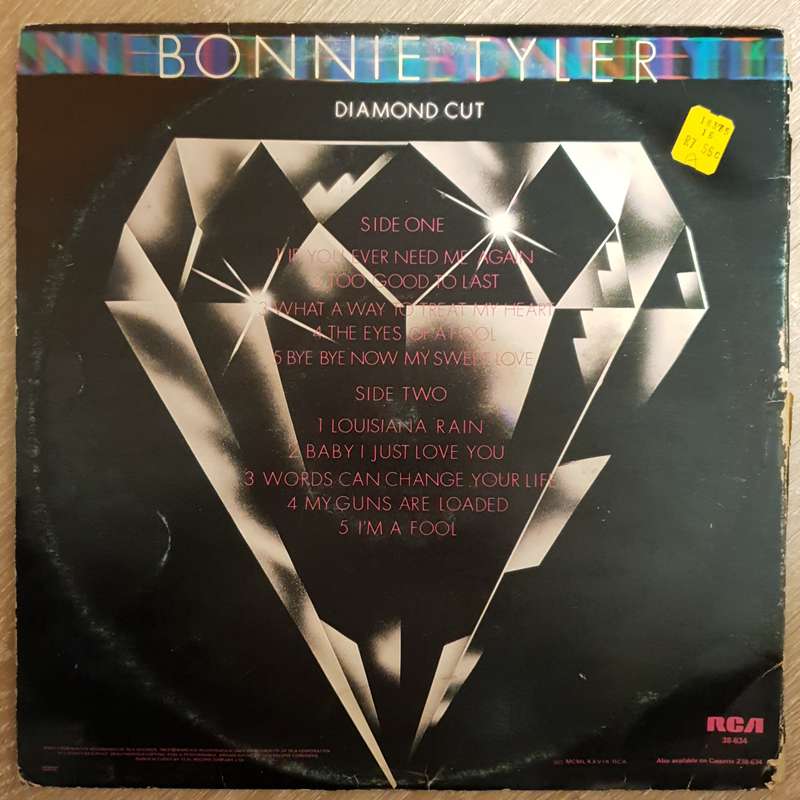 Bonnie Tyler - Diamond Cut  Vinyl LP Record - Opened  - Good+ Quality (G+)
