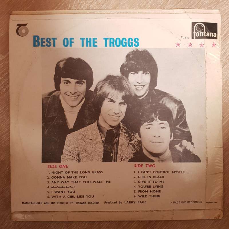 The Troggs  Best Of The Troggs  Vinyl LP Record - Opened  - Good+ Quality (G+)