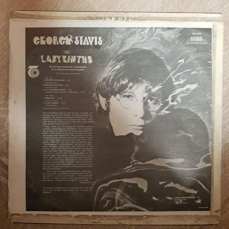 George Stavis  Labyrinths   Vinyl LP Record - Opened - Very-Good+ Quality (VG+)