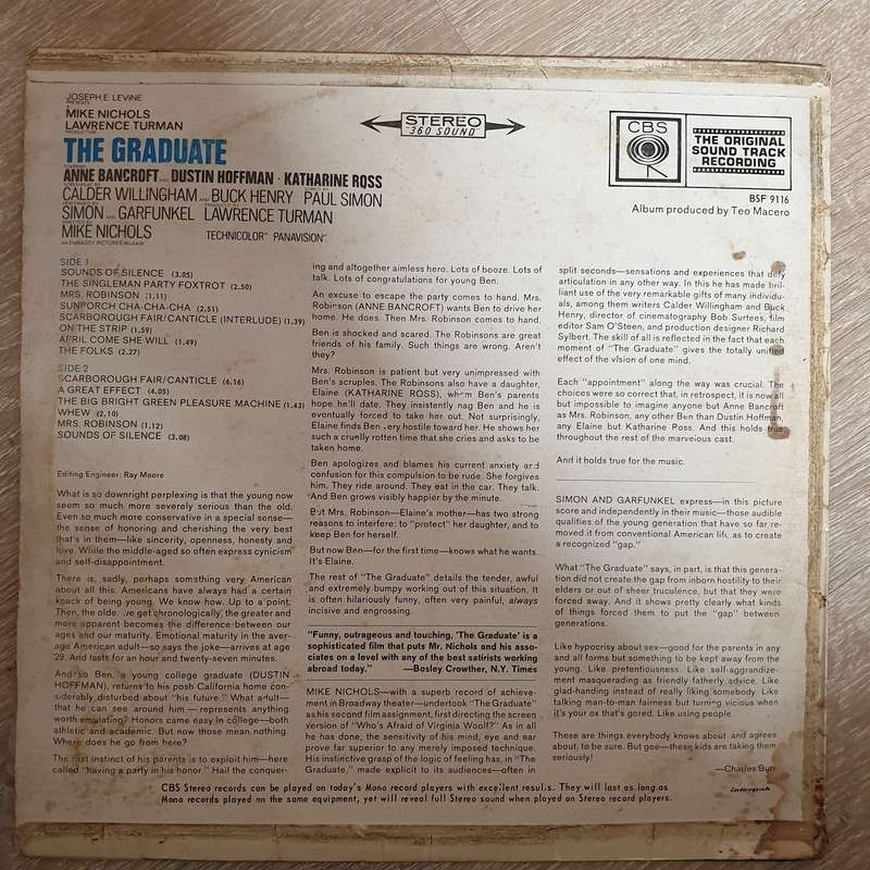 The Graduate (Original Soundtrack Recording)  - Paul Simon , Simon & Garfunkel, Dave Grusin - Vin...
