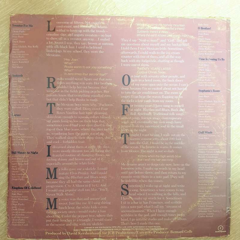 Joan Baez  Gulf Winds - Vinyl LP Record - Opened  - Good+ Quality (G+)