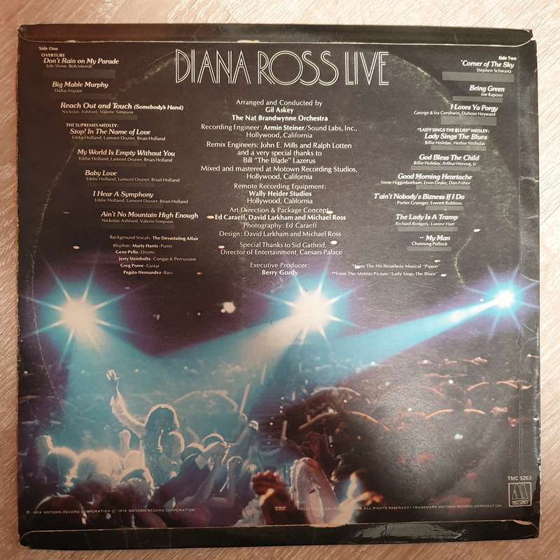 Diana Ross Live At Caesar's Palace - Vinyl LP Record - Opened  - Very-Good- Quality (VG-)