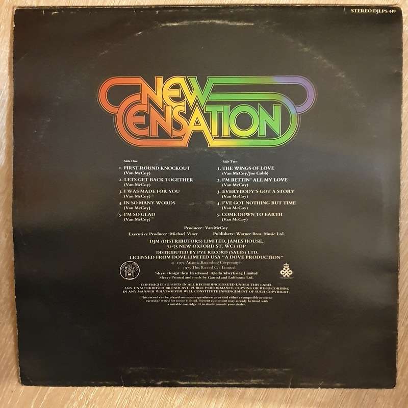 New Censation  New Censation -  Vinyl LP Record - Very-Good+ Quality (VG+)