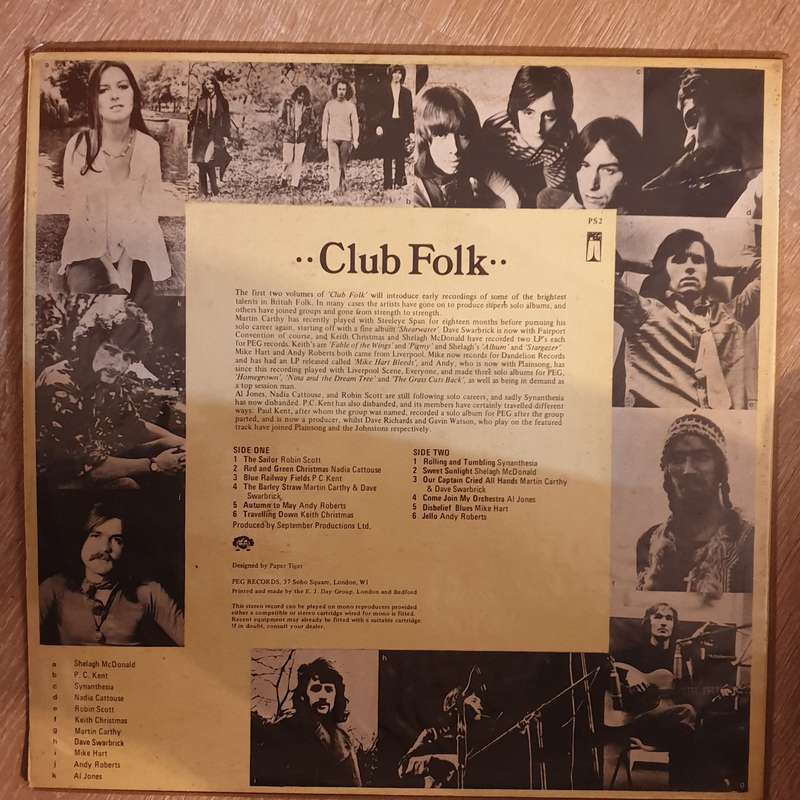 Club Folk Volume 1 -  Vinyl LP Record - Very-Good+ Quality (VG+)