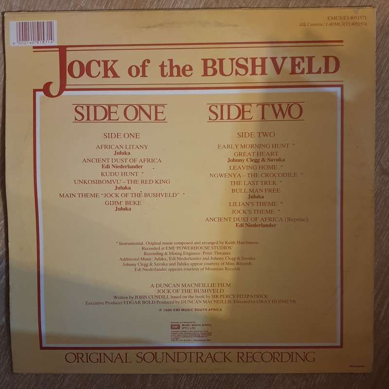 Jock Of The Bushveld  - Vinyl LP Record - Opened  - Very-Good+ Quality (VG+)