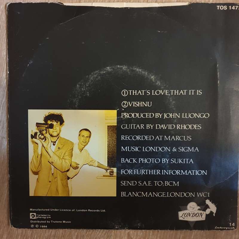 Blancmange  That's Love That It Is - Vinyl 7" Record - Very-Good+ Quality (VG+)