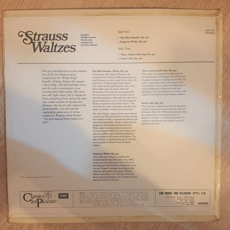 Strauss Waltzes - The London Philharmonic Orchestra - Vinyl LP Record - Very-Good+ Quality (VG+)