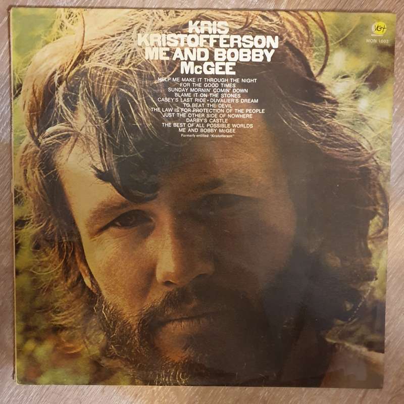 Kris Kristofferson  Me And Bobby McGee - Vinyl LP Record - Very-Good+ Quality (VG+)