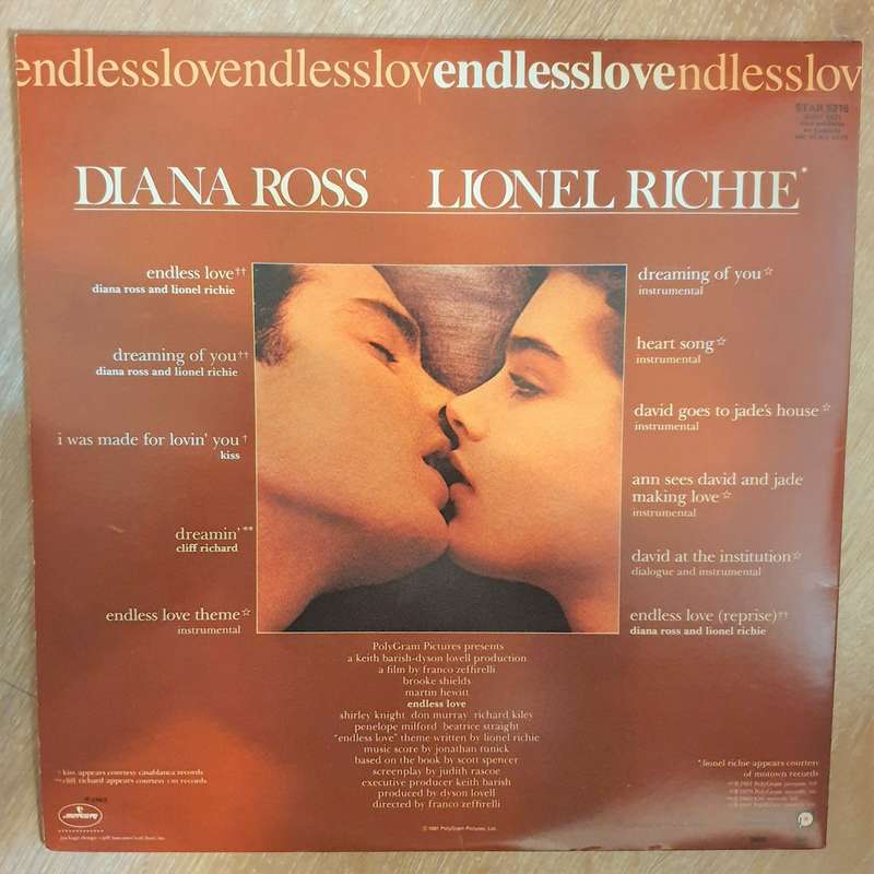 Endless Love - Original Soundtrack Album - Diana Ross, Lionel Richie  Vinyl LP Record (VG+)