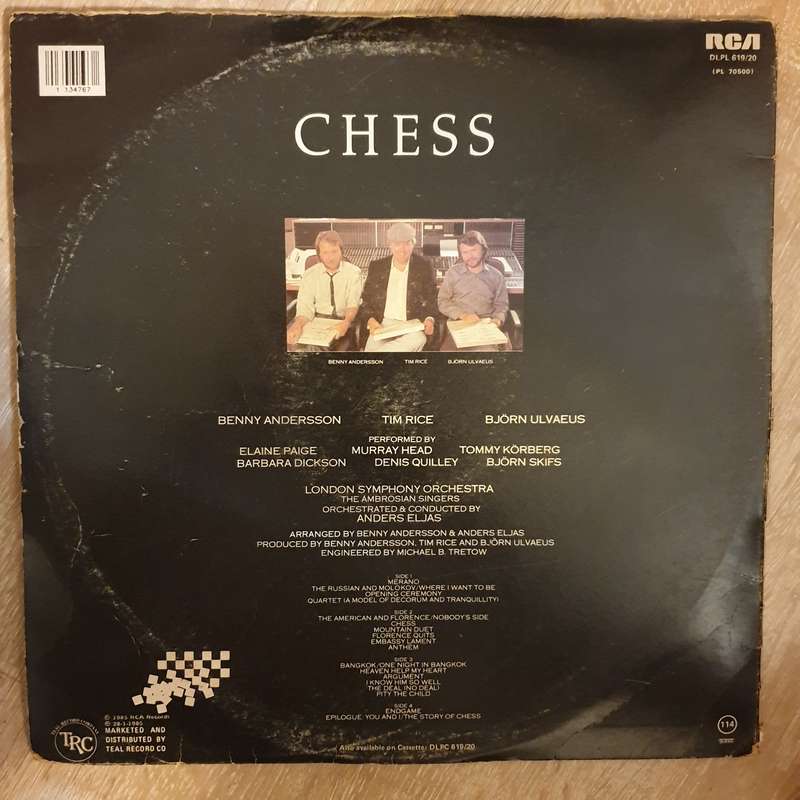 Chess - Double Vinyl LP Record - Opened  - Good Quality (G)