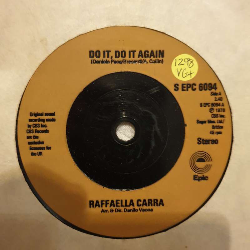 Raffaella Carra  Do It, Do It Again - Vinyl 7" Record - Very-Good+ Quality (VG+)