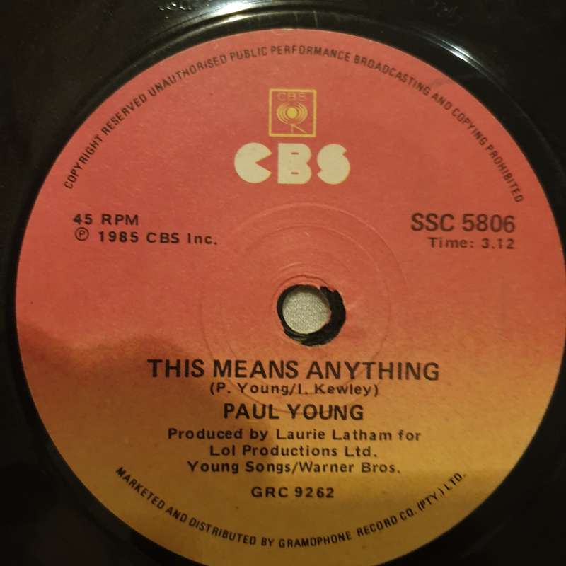 Paul Young  Every Time You Go Away - Vinyl 7" Record - Very-Good+ Quality (VG+)