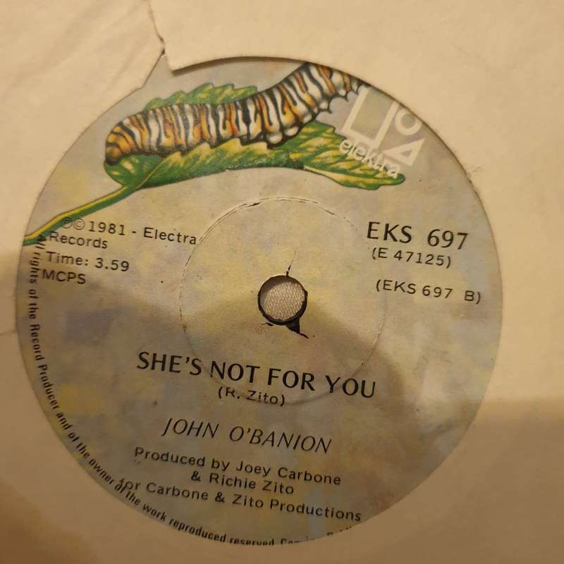 John O'Banion  Love You Like I Never Loved Before - Vinyl 7" Record - Very-Good+ Quality (VG+)