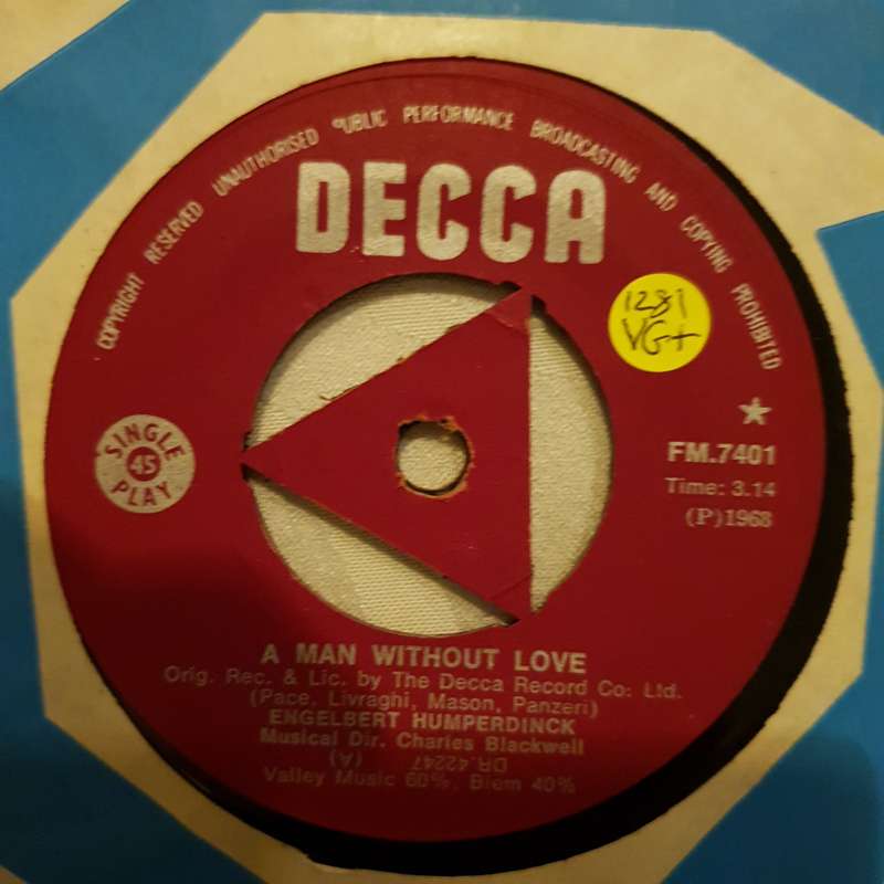 Engelbert Humperdinck  A Man Without Love / Call On Me - Vinyl 7" Record - Very-Good+ Quali...