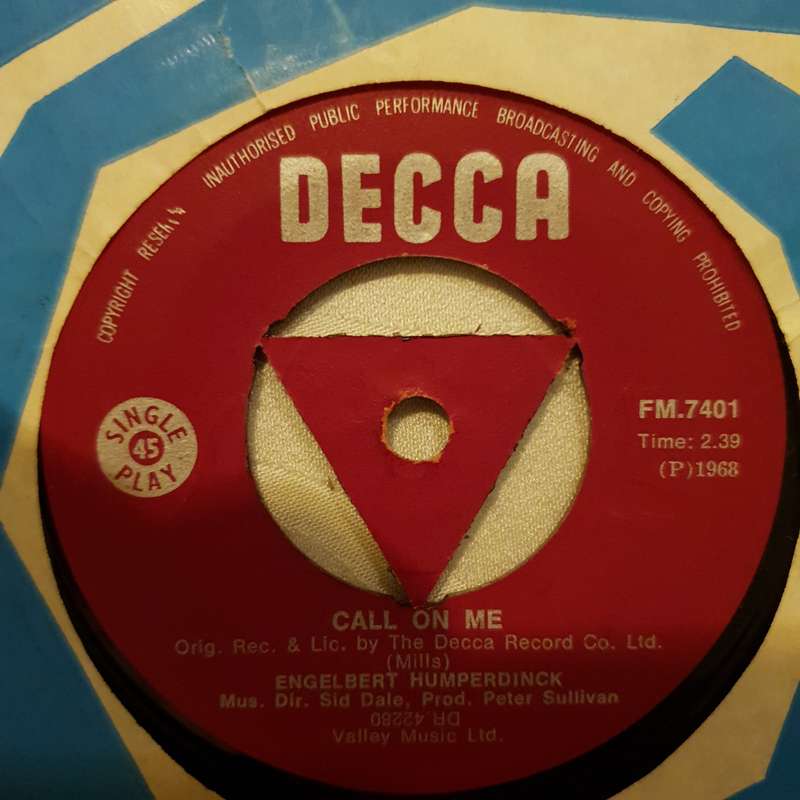 Engelbert Humperdinck  A Man Without Love / Call On Me - Vinyl 7" Record - Very-Good+ Quali...