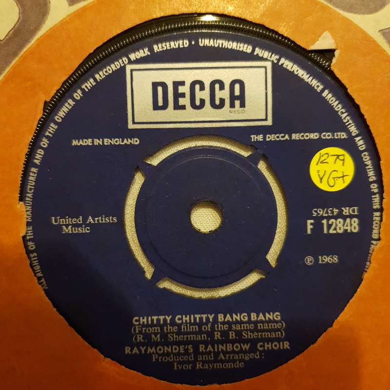 Raymonde's Rainbow Choir  Chitty Chitty Bang Bang - Vinyl 7" Record - Very-Good+ Quality (VG+)