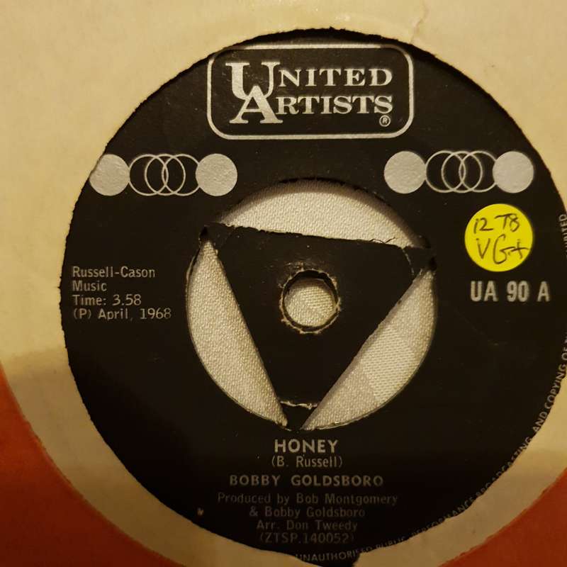 Bobby Goldsboro  Honey - Vinyl 7" Record - Very-Good+ Quality (VG+)