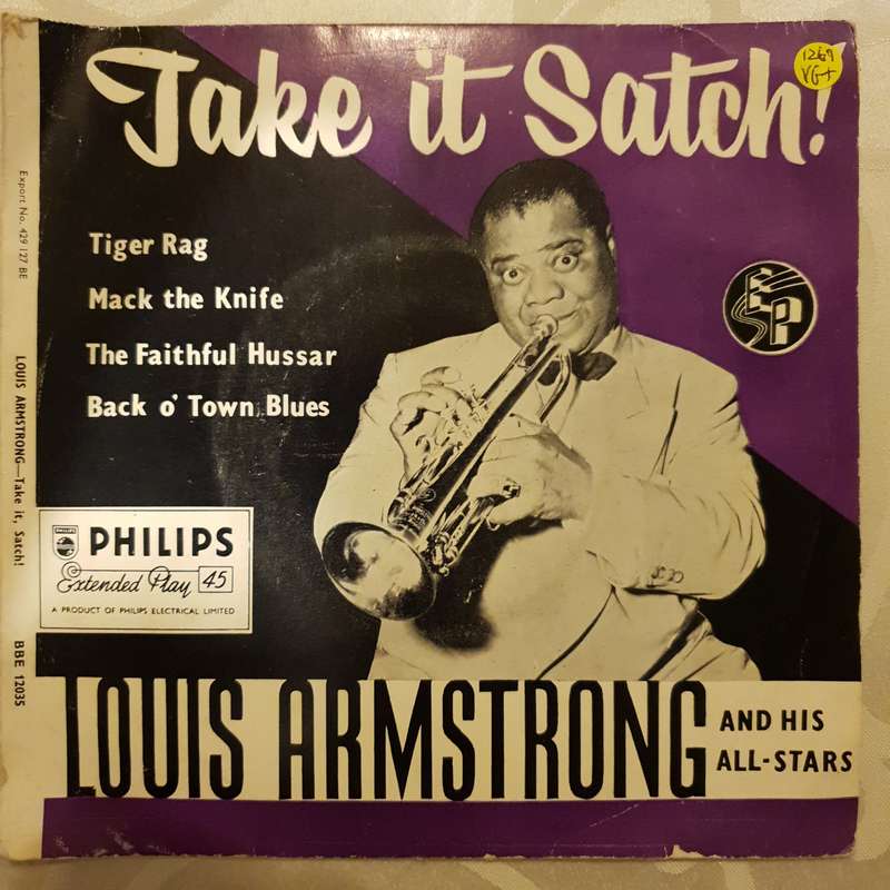 More Images  Louis Armstrong And His All-Stars  Take It Satch! - Vinyl 7" Record - Very-Goo...