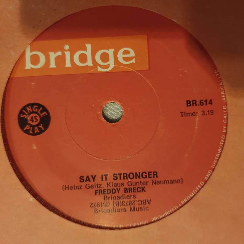 Freddy Breck  We Believe In Tomorrow - Vinyl 7" Record - Very-Good+ Quality (VG+)
