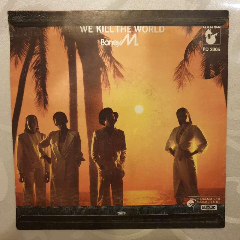 Boney M.  We Kill The World  - Vinyl 7" Record - Opened  - Very-Good Quality (VG)