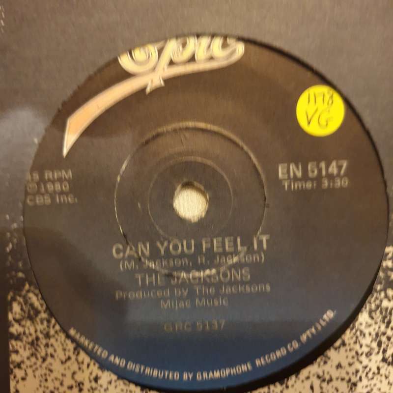 The Jacksons  Can You Feel It  - Vinyl 7" Record - Opened  - Very-Good Quality (VG)