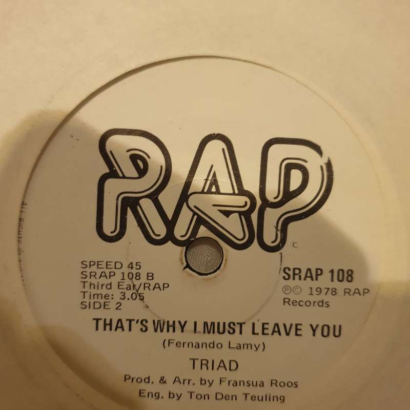 Triad - Sweet Rose - Vinyl 7" Record - Very-Good- Quality (VG-)