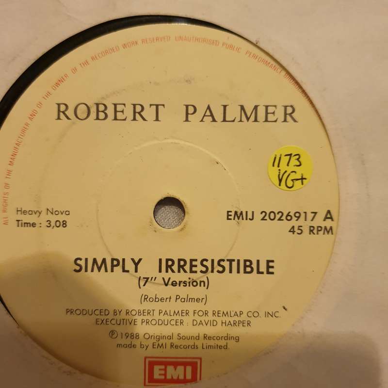 Robert Palmer  Simply Irresistible - Vinyl 7" Record - Very-Good+ Quality (VG+)