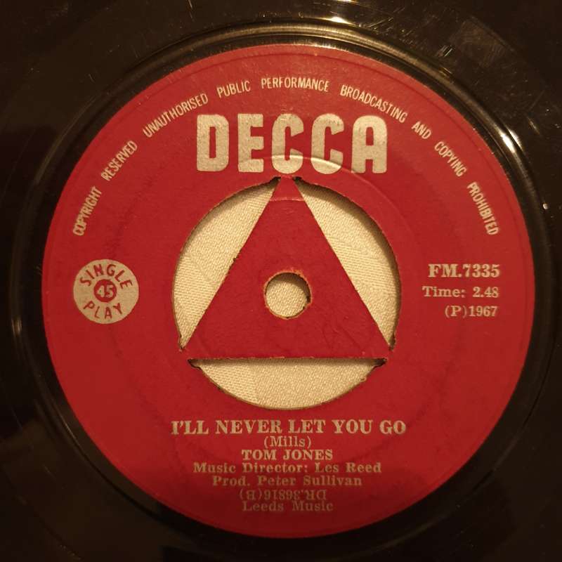 Tom Jones  Funny Familiar Forgotten Feelings - Vinyl 7" Record - Good Quality (G)