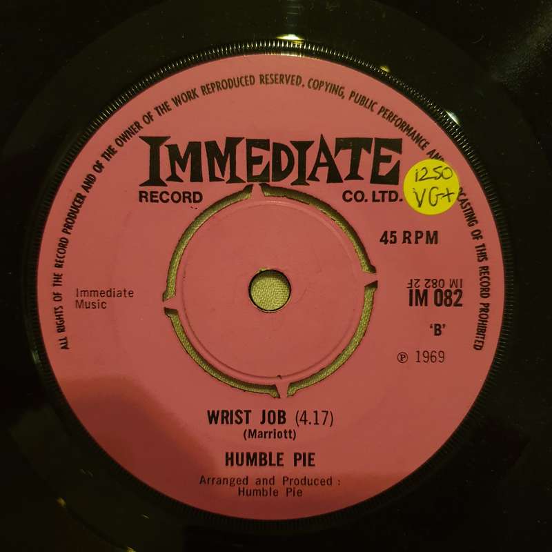 Humble Pie  Natural Born Bugie - Vinyl 7" Record - Very-Good+ Quality (VG+)