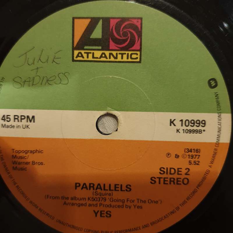 Yes  Wonderous Stories - Vinyl 7" Record - Opened  - Good+ Quality (G+)