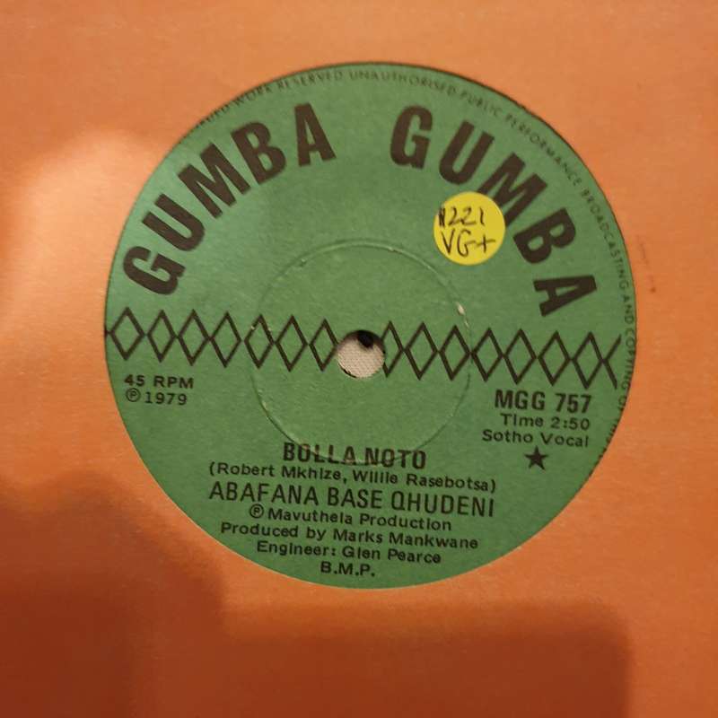Abafana Baseqhudeni  Bolla Noto - Vinyl 7" Record - Very-Good+ Quality (VG+)