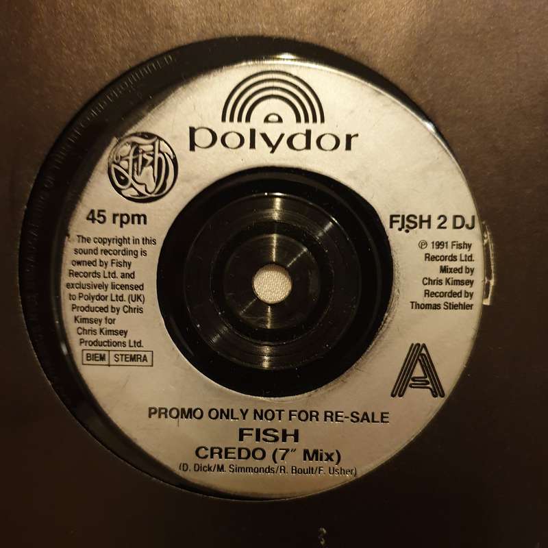 Fish  Credo - Vinyl 7" Record - Very-Good+ Quality (VG+)