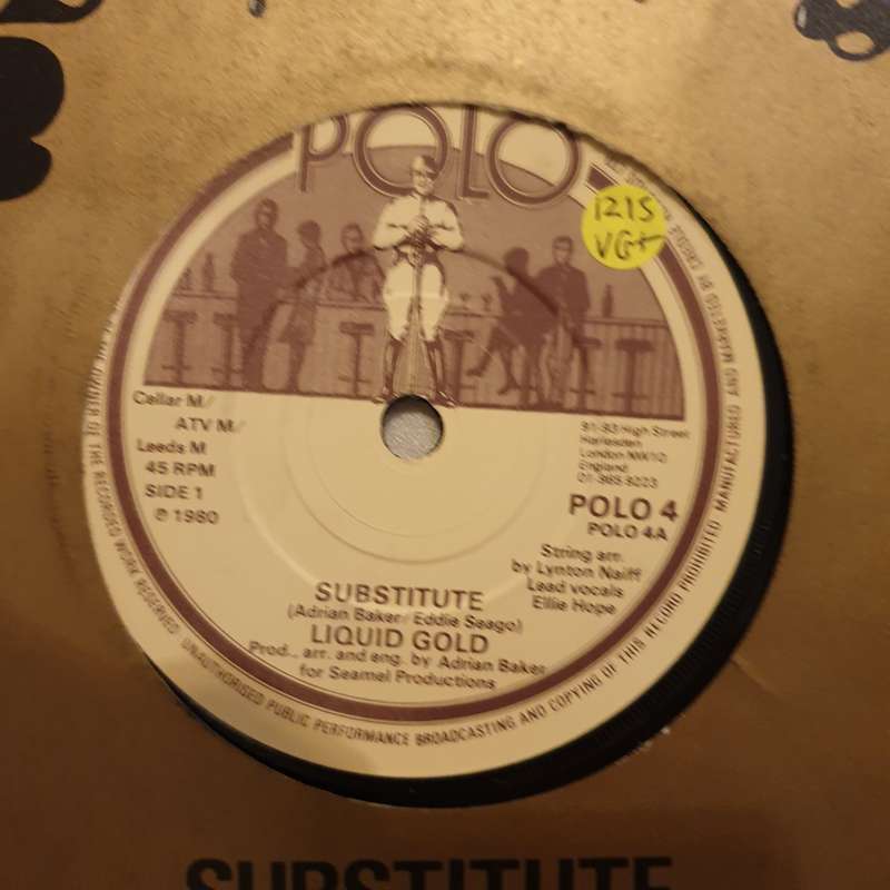 Liquid Gold  Substitute - Vinyl 7" Record - Very-Good+ Quality (VG+)