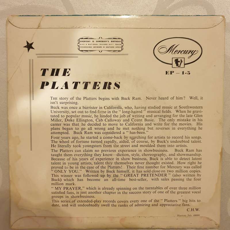 The Platters  The Platters Vol. III- Vinyl 7" Record - Opened  - Good+ Quality (G+)