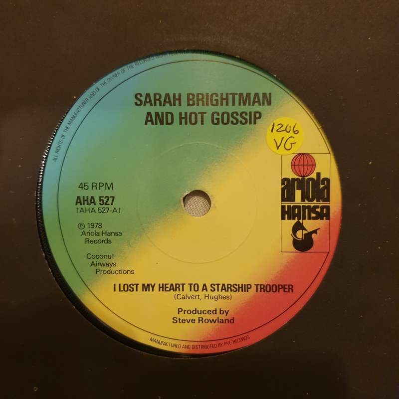 Sarah Brightman And Hot Gossip  I Lost My Heart To A Starship Trooper  - Vinyl 7" Record - ...