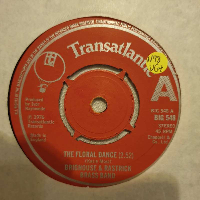 Brighouse & Rastrick Brass Band  The Floral Dance - Vinyl 7" Record - Very-Good+ Quality (VG+)