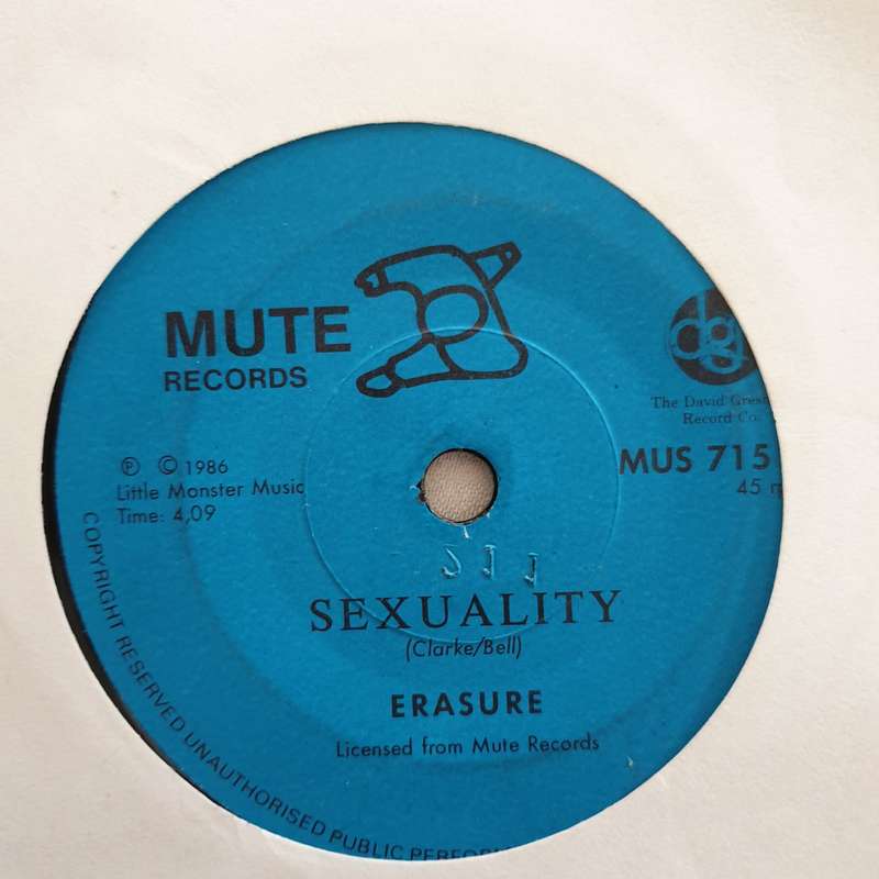 Erasure  Sometimes - Vinyl 7" Record - Opened  - Very-Good Quality (VG)