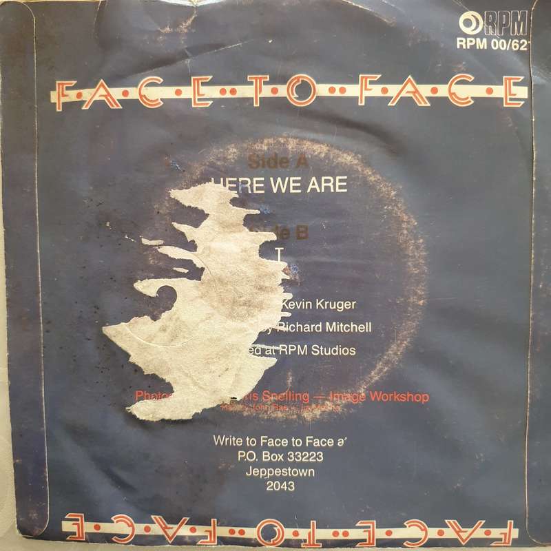 Face To Face  Here We Are- Vinyl 7" Record - Very-Good+ Quality (VG+)