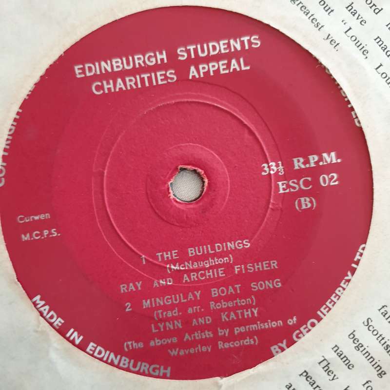 Edinburgh Students Charities Appeal - Vinyl 7" Record - Very-Good+ Quality (VG+)