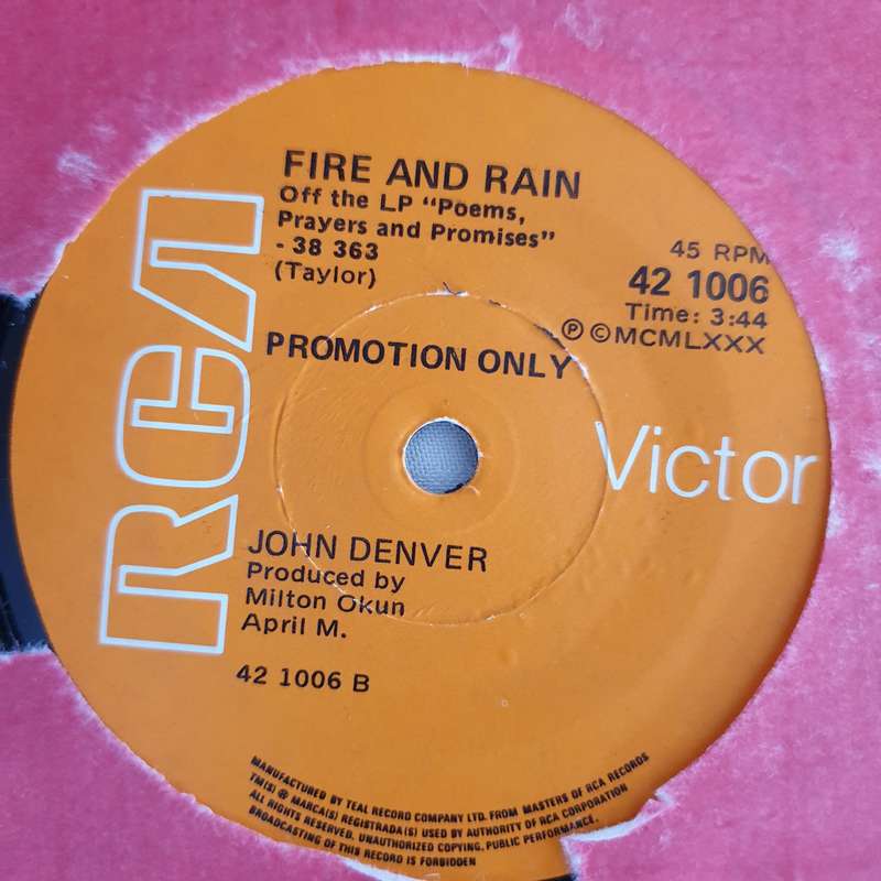 John Denver - The Box - Vinyl 7" Record - Very-Good- Quality (VG-)