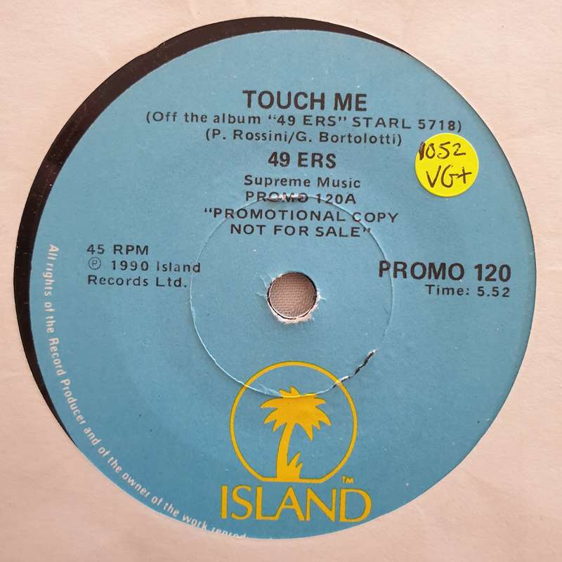 49 ERS - Touch Me - Vinyl 7" Record - Very-Good+ Quality (VG+)