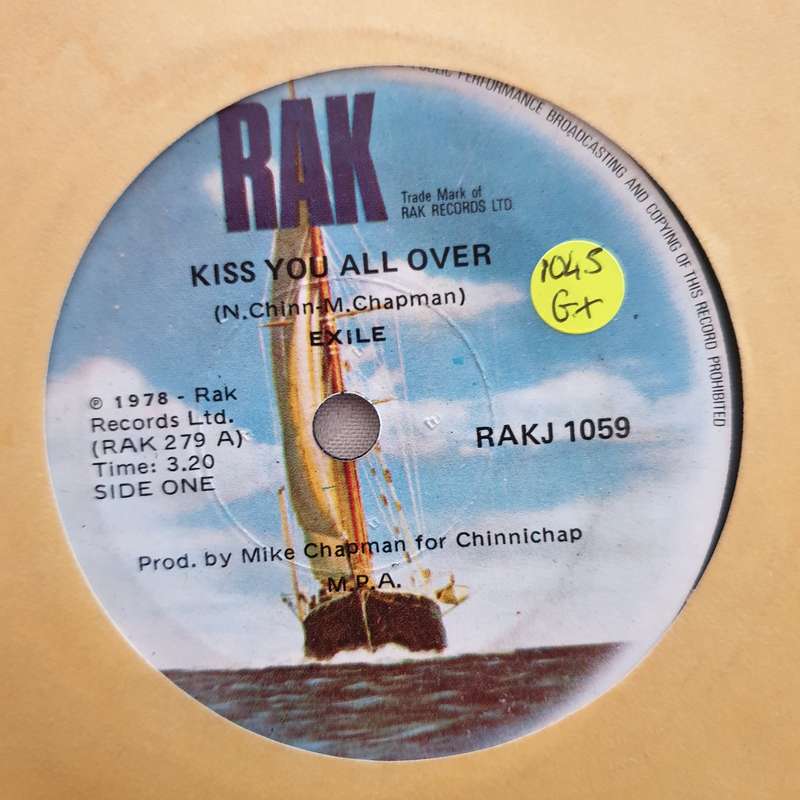 Exile   Kiss You All Over - Vinyl 7" Record - Opened  - Good+ Quality (G+)