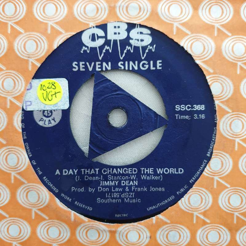 Jimmy Dean  A Day that Saved the World - Vinyl 7" Record - Very-Good+ Quality (VG+)