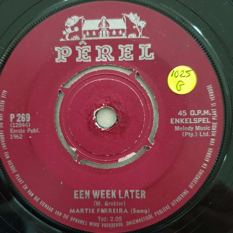 Martie Ferreira  Op Die Eiland - Vinyl 7" Record - Good Quality (G)